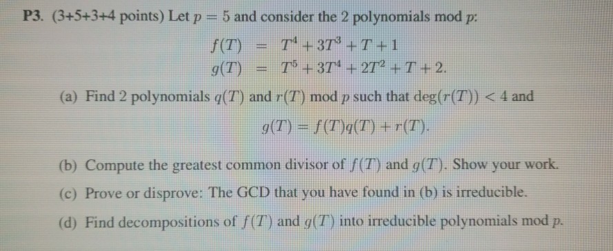 Solved P3 3 5 3 4 Points Let P 5 And Consider The 2 Po Chegg Com