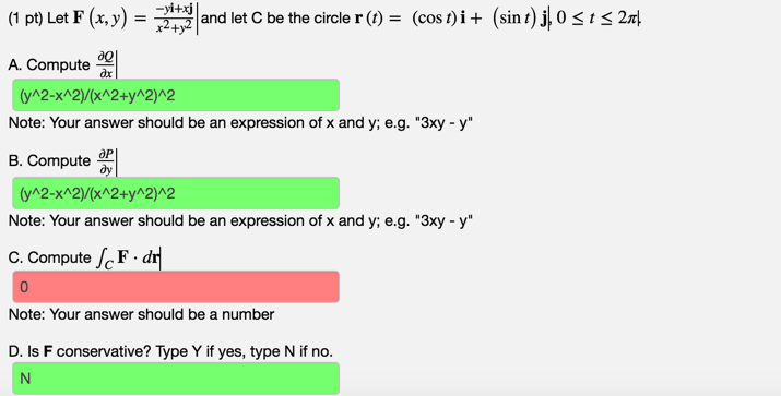 Solved Let F X Y Yi Xjx2 Y2 And Let C Be The Circle R T Chegg Com