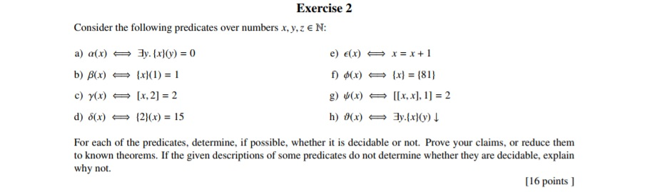 Exercise2 Consider The Following Predicates Over N Chegg Com