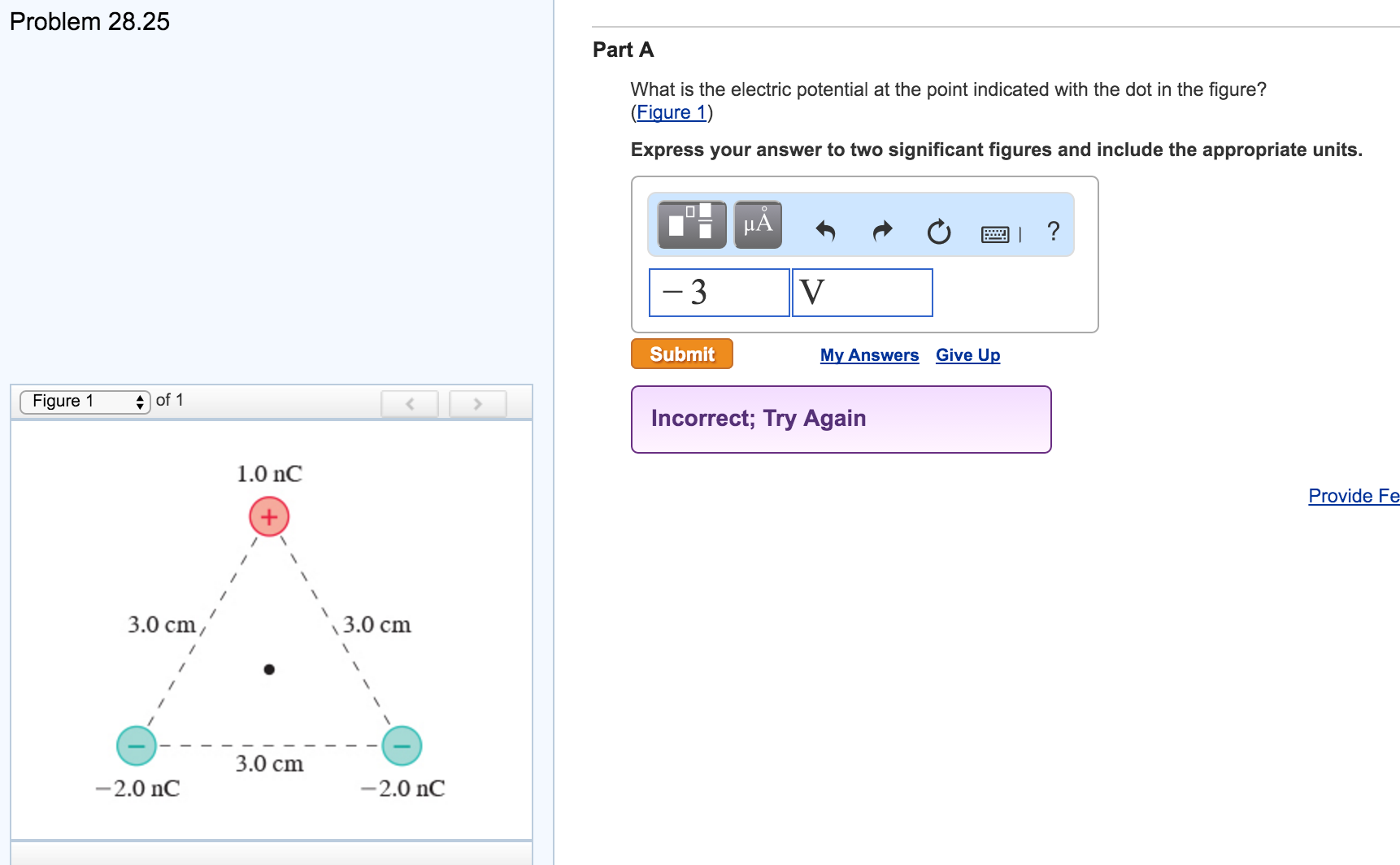 Solved What Is The Electric Potential At The Point Indica