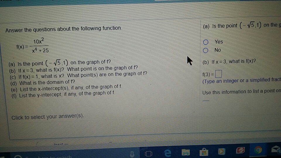 Solved Answer The Questions About The Following Function Chegg Com