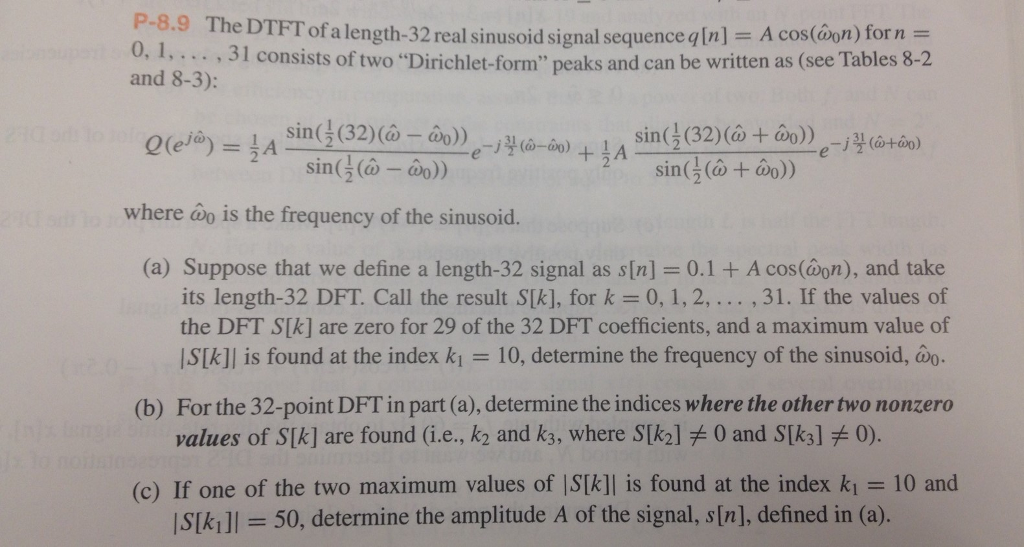 Solved The Dtft Of A Length 32 Real Sinusoid Signal Seque Chegg Com