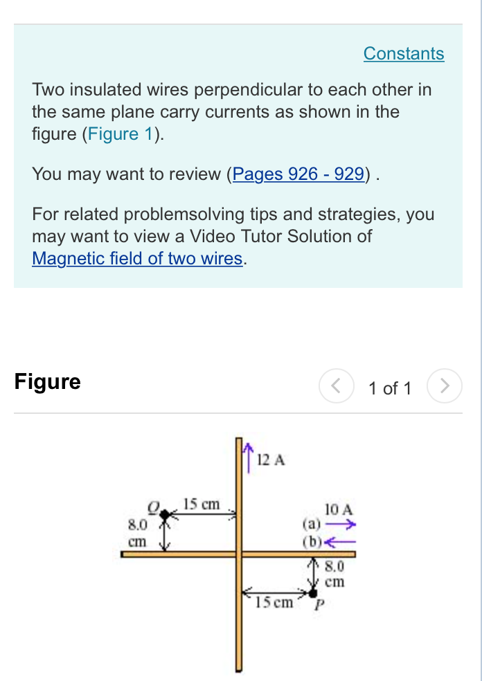 Constants Two Insulated Wires Perpendicular To Each Chegg 