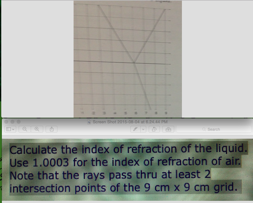 how to calculate the index of refraction of water