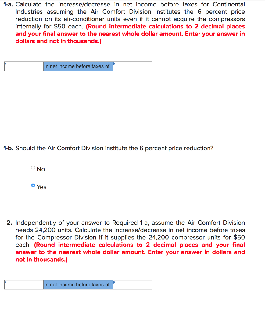 Solved Continental Industries Is A Diversified Corporatio