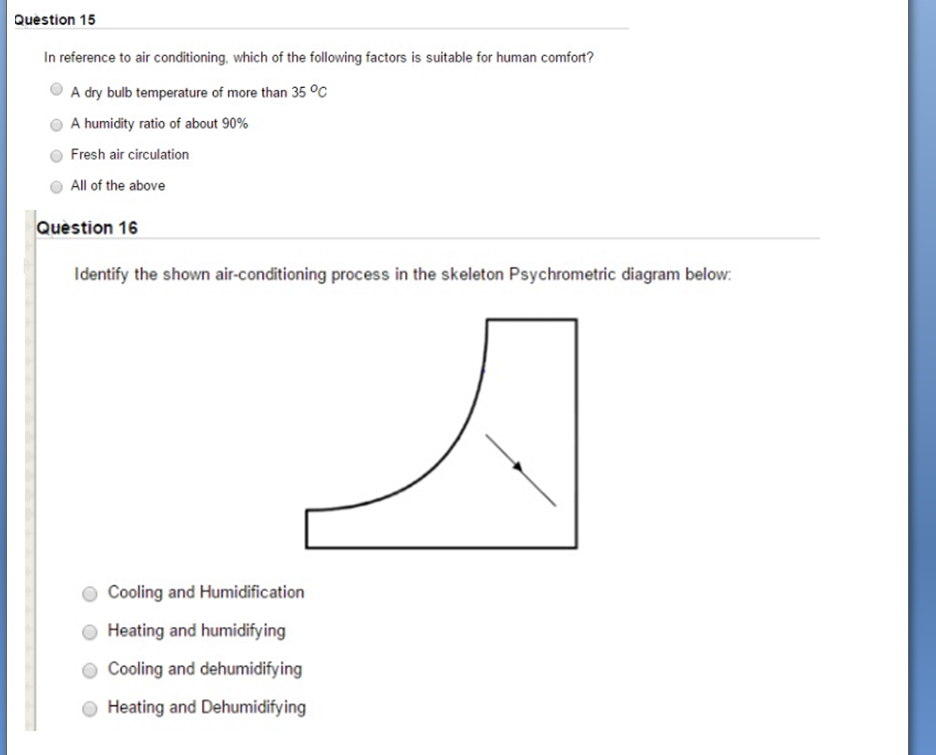 Solved Question 15 In Reference To Air Conditioning Whic
