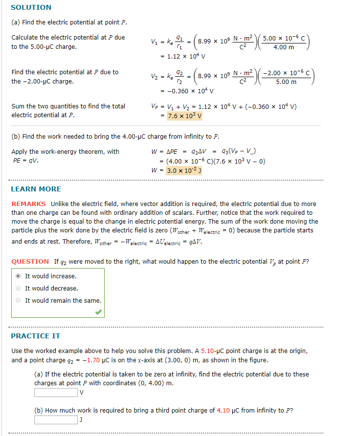Solved Find The Electric Potential At Point P Calculate Chegg Com