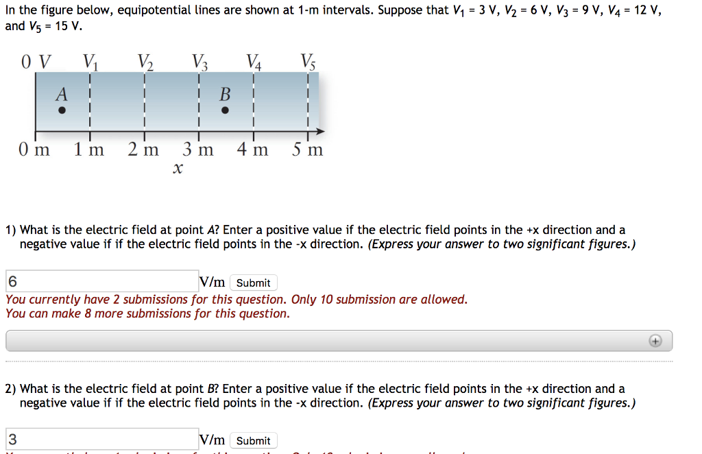 Solved In The Figure Below Equipotential Lines Are Shown Chegg Com