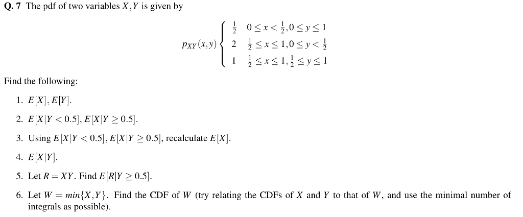 The Pdf Of Two Variables X Y Is Given By Pxy X Chegg Com