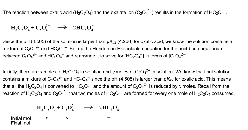 A Buffer Prepared By Dissolving Oxalic Acid Dihydrate Chegg Com