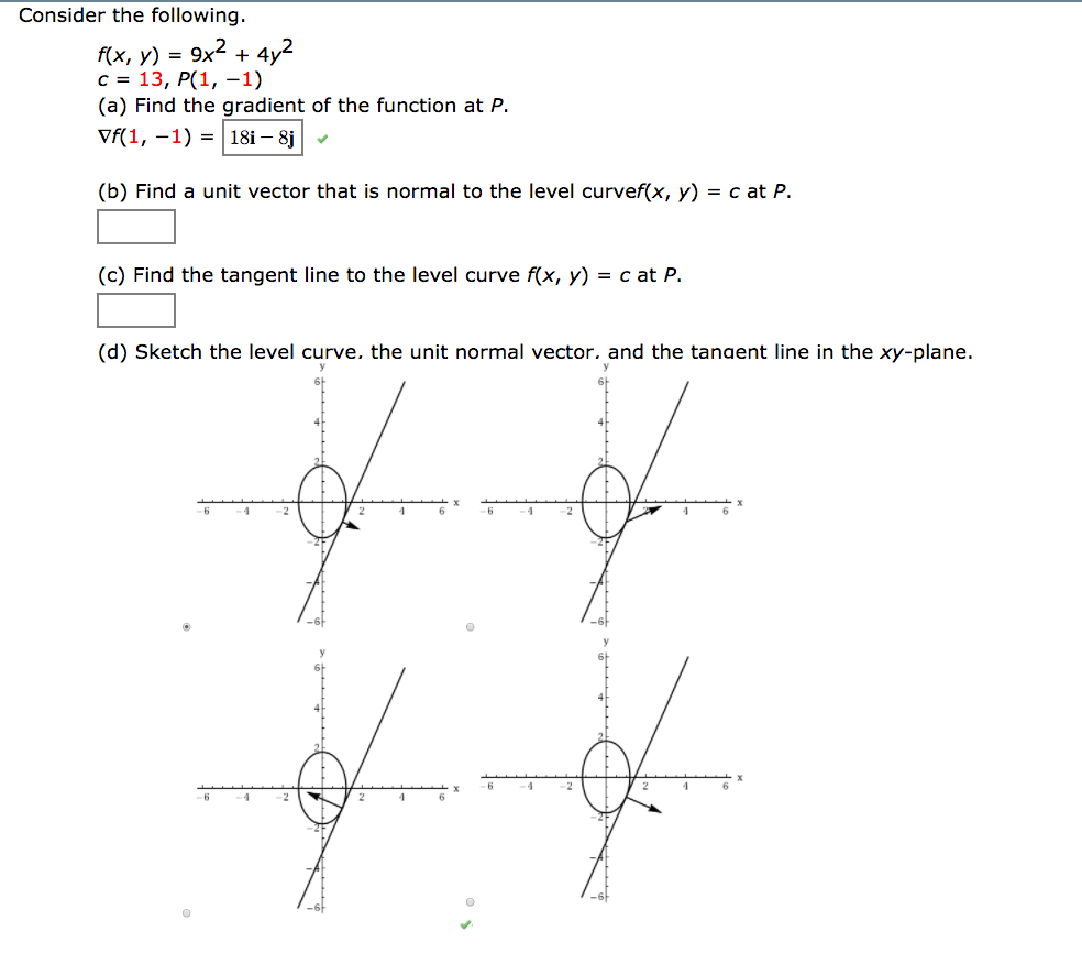 Solved Consider The Following F X Y 9x2 4y2 C 13 Chegg Com