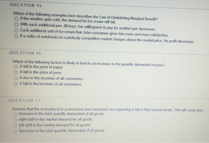 Solved Which of the following examples best describes the | Chegg.com