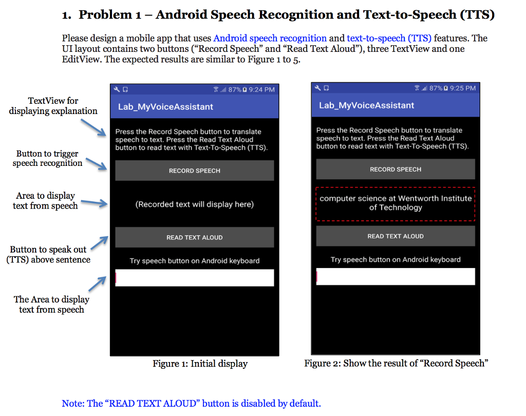 In Android Studio, use speech recognition and 