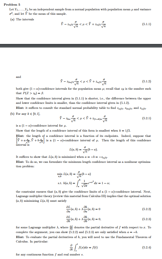 Solved Problem 5 Let Yi Y Be An Independent Sam Chegg Com