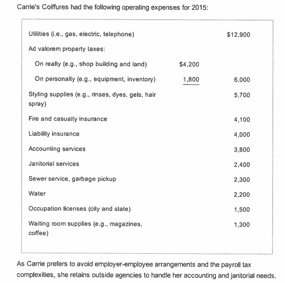 Please Complete The Tax Return For Carrie With The Chegg Com