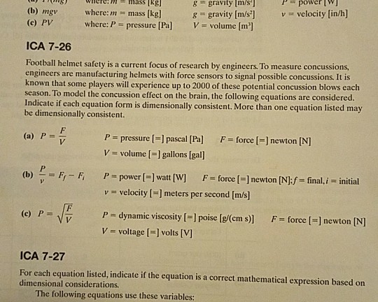 Solved G Gravity Insi 3 Gravity M S2 V Volume M Velo Chegg Com