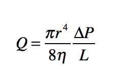 Solved Poiseuille's equation relates the volumetric flow | Chegg.com