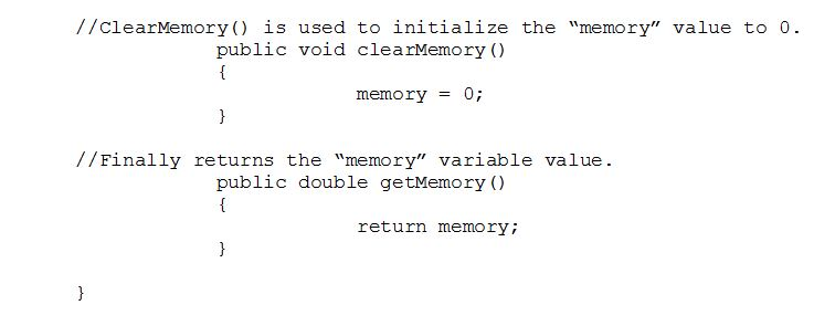 Answered! write a subclass, CalculatorWithMemory, that contains: a double  instance variable , memory, initialized to 0... 2