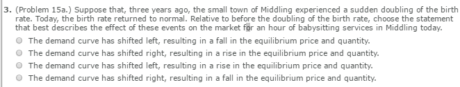 Solved: Suppose That, Three Years Ago, The Small Town Of M ... Solved: Suppose That, Three Years Ago, The Small Town Of M ...