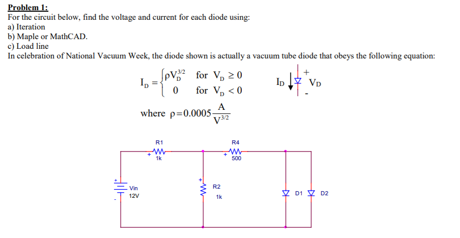Problem 1 For The Circuit Below Find The Voltage Chegg Com