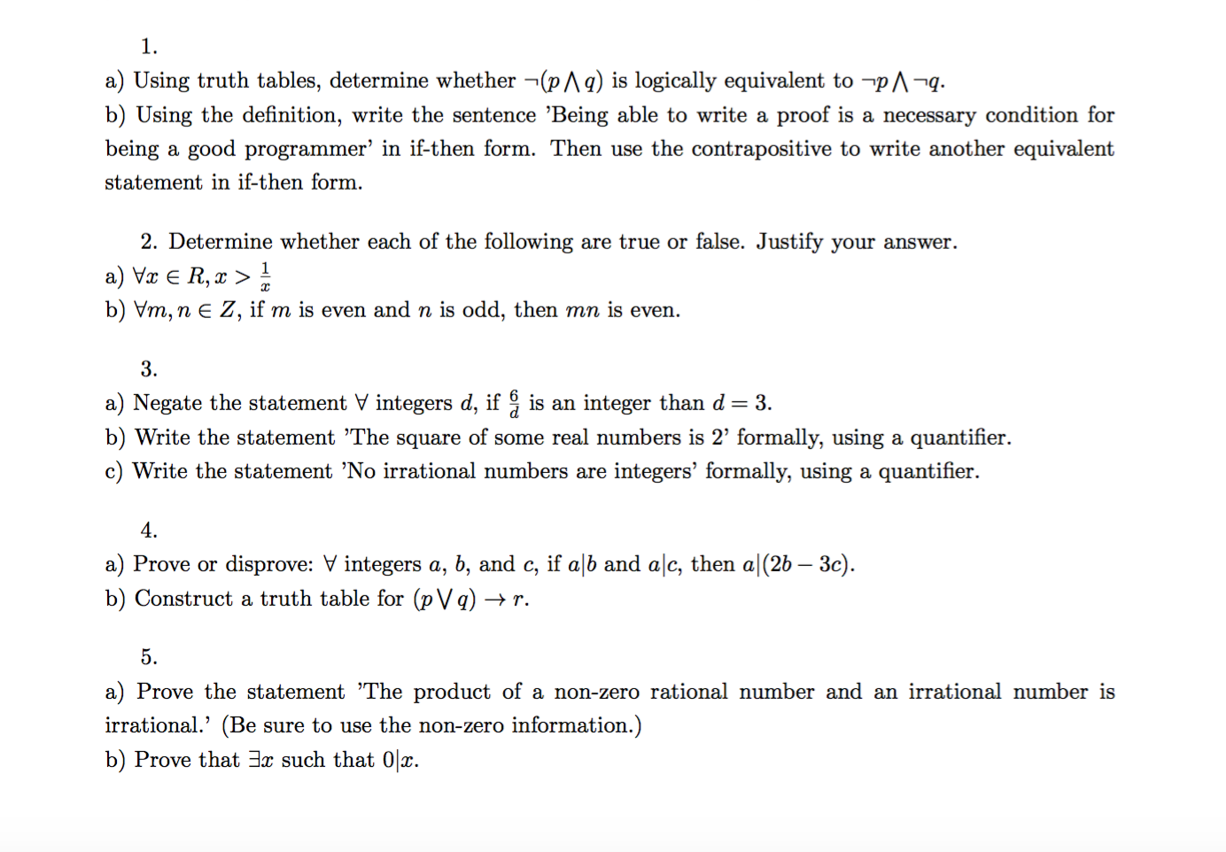 Solved Using Truth Tables Determine Whether P N Q Is L Chegg Com