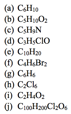 Solved Calculate The Degree Of Unsaturation For Each Of T Chegg Com