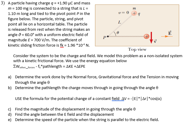 3 A Particle Having Charge Q 1 90 C And Mass M Chegg Com