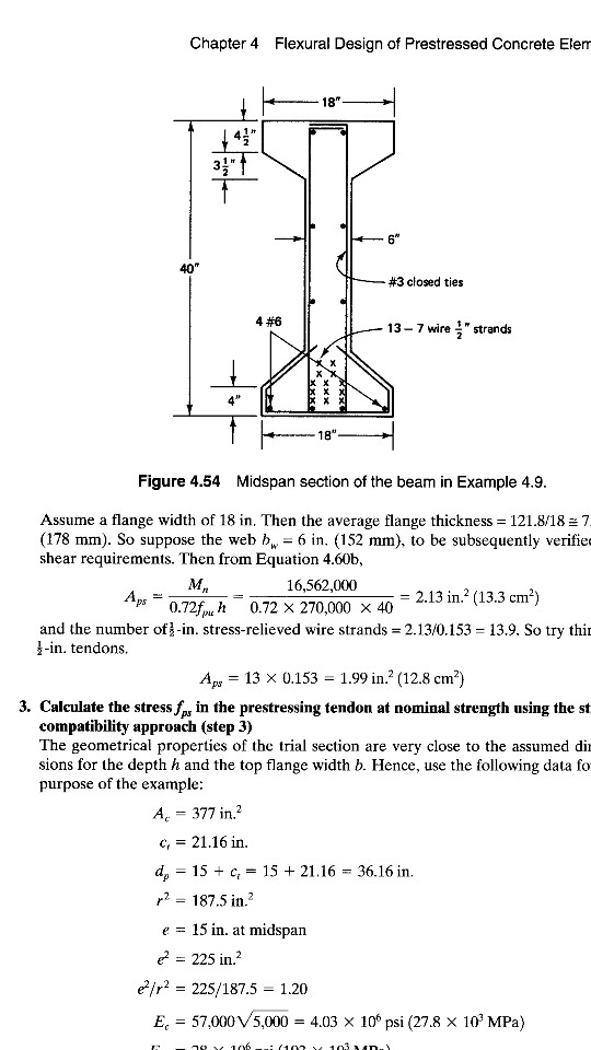 Chapter 4 Flexural Design Of Prestressed Concrete Chegg 