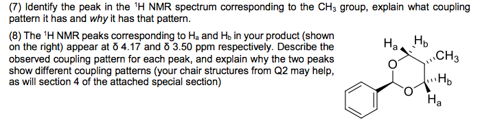 Solved 7 Identify The Peak In The 1h Nmr Spectrum Corre