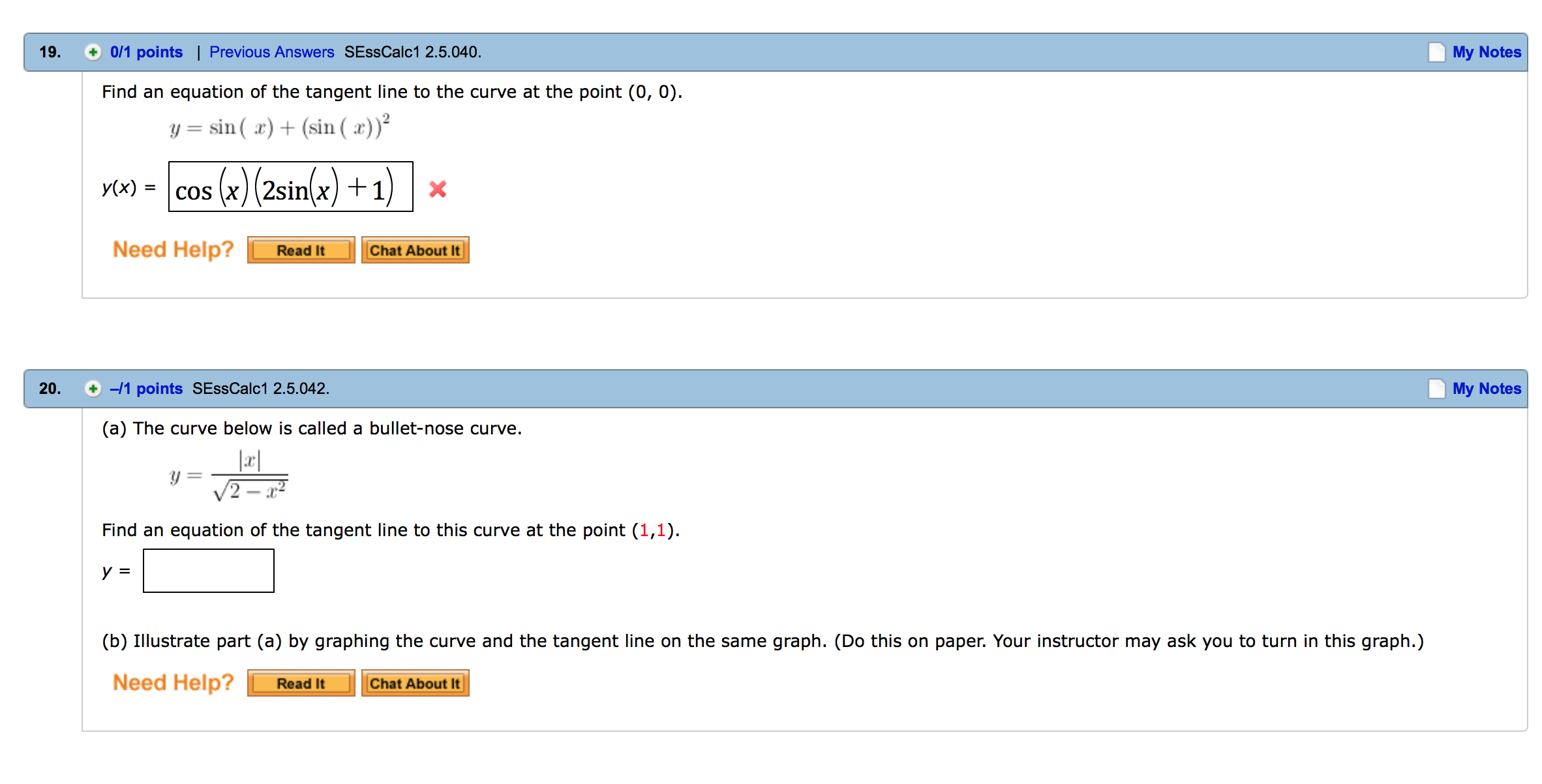 Solved Find An Equation Of The Tangent Line To The Curve At Chegg Com