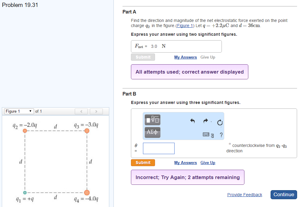 Solved Find The Direction And Magnitude Of The Net Chegg Com