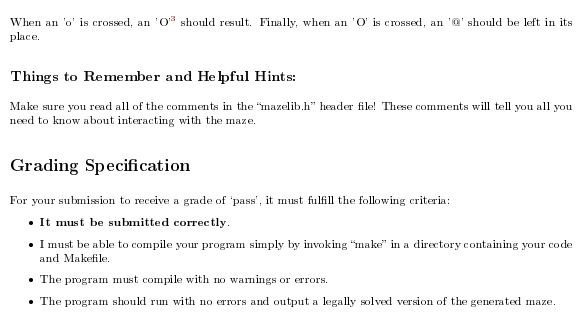 Need help coding in C for this Maze Runner Project