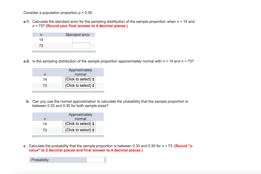 Solved Consider A Population Proportion P 0 35 A 1 Chegg Com