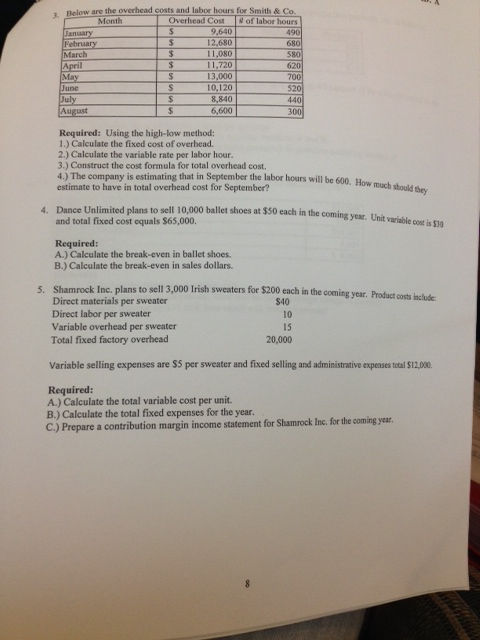 Solved Required Using The High Low Method Calculate The Chegg Solved Required Using The High Low Method Calculate The Chegg