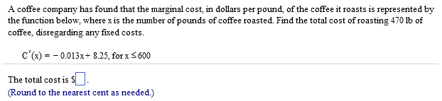 Solved A Coffee Company Has Found That The Marginal Cost Chegg Com