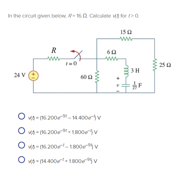 Solved In The Circuit Given Below R 16 W Calculate N F Chegg Com