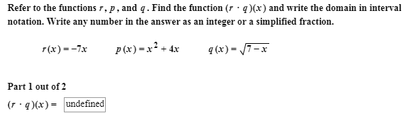 Solved Refer To The Functions R P And Q Find The Fun Chegg Com