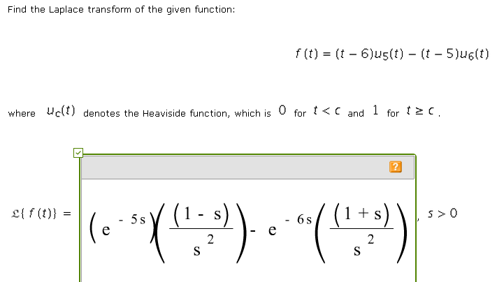 Solved Find The Laplace Transform Of The Given Function Chegg Com