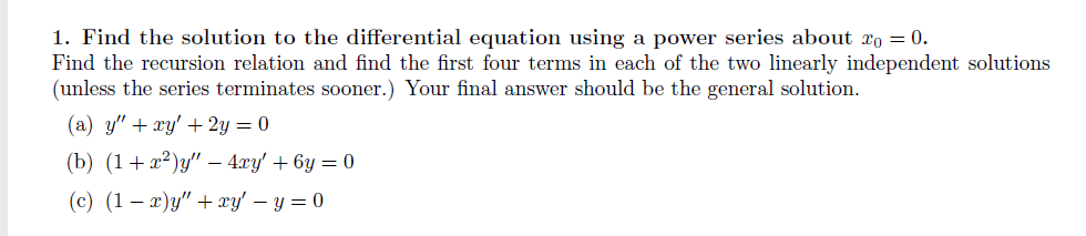 Solved Find The Solution To The Differential Equation Using Chegg Com