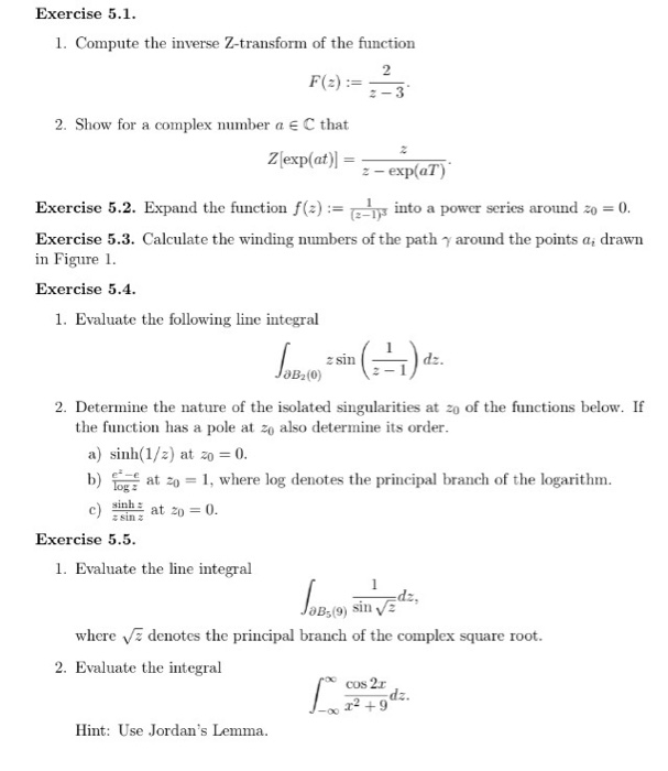 Solved Exercise 5 1 1 Compute The Inverse Z Transform Of Chegg Com