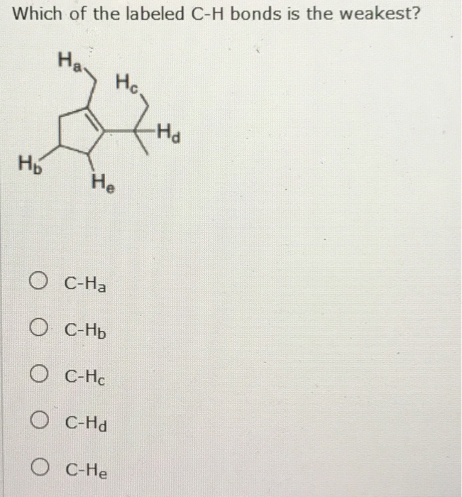 Which Of These Bonds Is Weakest? learn.lif.co.id