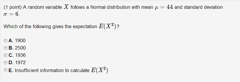 Solved A Random Variable X Follows A Normal Distribution Chegg Com