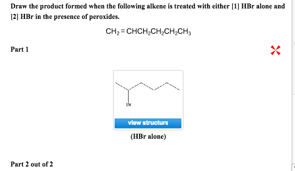 Solved Draw The Product Formed When The Following Alkene