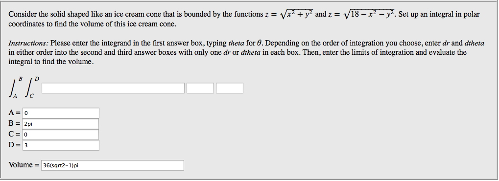 Solved Consider The Solid Shaped Like An Ice Cream Cone That Chegg Com