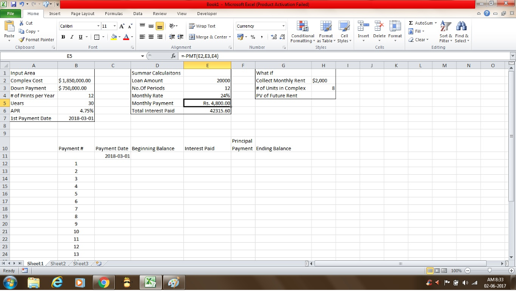 Answered! Hello, Please see excel questions below, I'm looking for help with formulas. Thank you.... 1