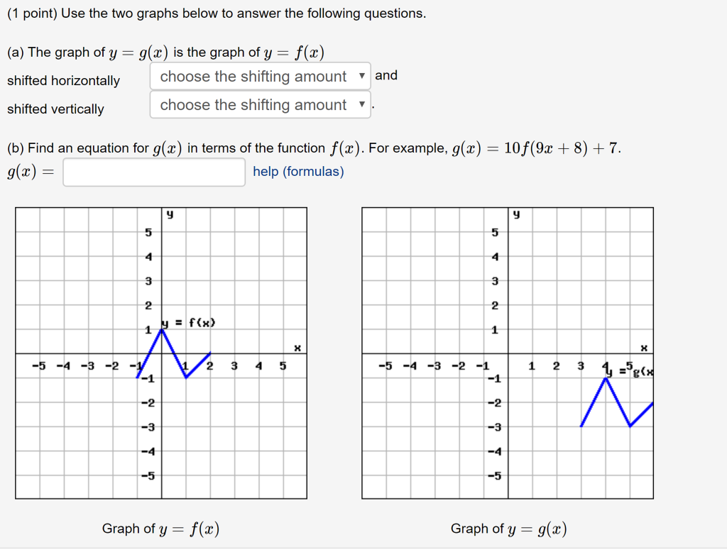 Solved 1 Point Use The Two Graphs Below To Answer The Chegg Com