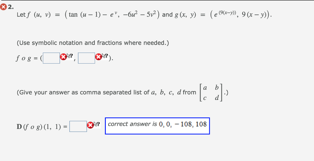 Solved 32 Letf U V Tan U 1 E 5 And G Chegg Com