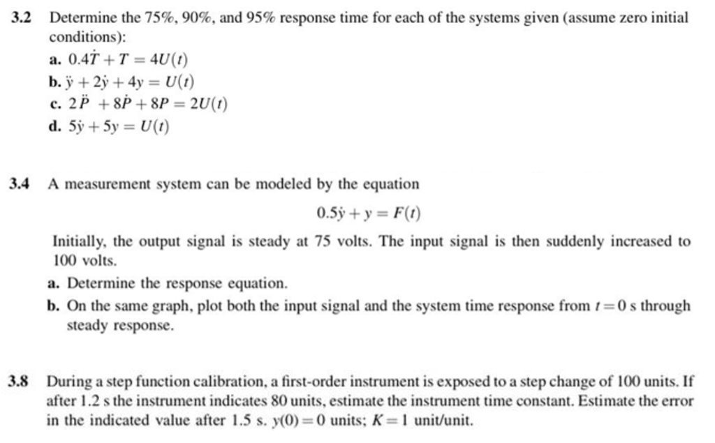Solved 3 2 Determine The 75 90 And 95 Response Time Chegg Com