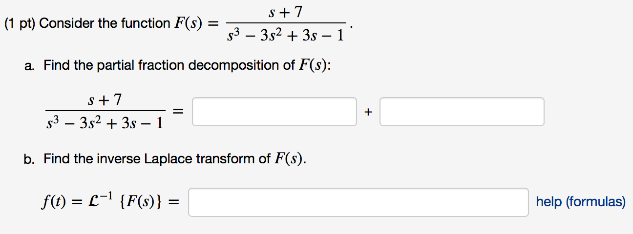 Partial fraction decomposition. Fraction decomposition of the function. 2/3=2(S-1)/3(S-1). Вычисли s-f/f2+s2 f+s/f.