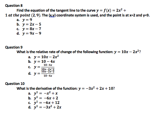 Solved Question8 Find The Equation Of The Tangent Line To Chegg Com